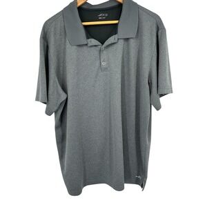 BCG Men's‎ Heathered Gray Golf Polo Shirt 2XL Polyester Short Sleeve